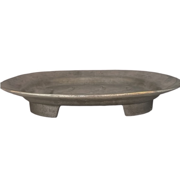 VTG Wilton Armetale Pewter Modern Mid Century Footed Platter Tray Pineapple 14" - Picture 9 of 9
